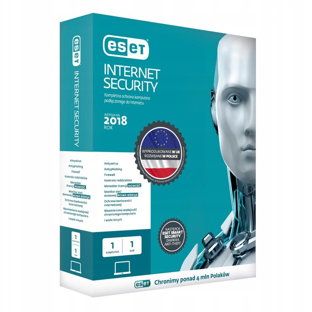 ESET Internet Security dla 1 komputera - przedłuże