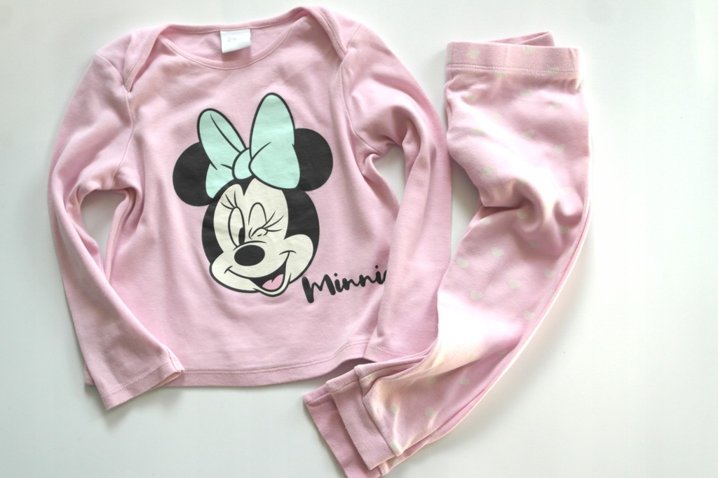 DISNEY różowa piżamka MINNIE 98