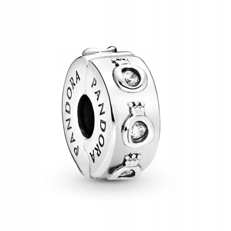 Klips Pandora - Błyszczący Monogram 798326CZ