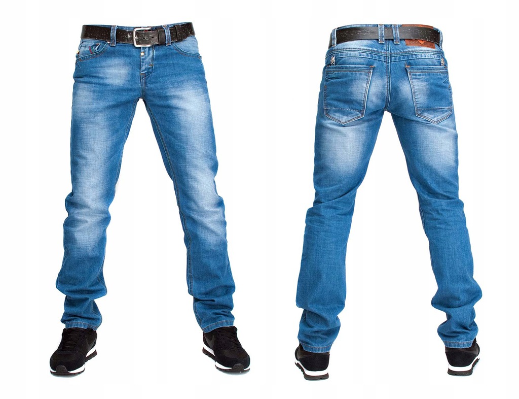 SPODNIE Jeans Męskie Młodzieżowe 32 DD4 85-86 cm