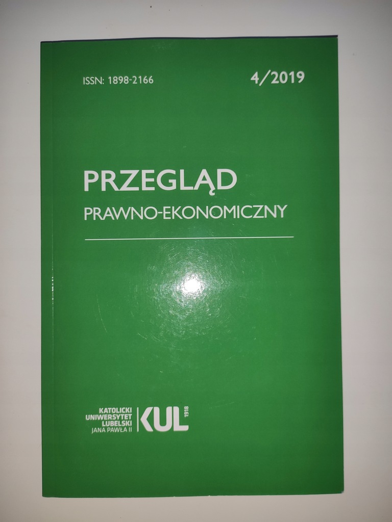 Przegląd Prawno-Ekonomiczny kwiecień 4/2019 KUL