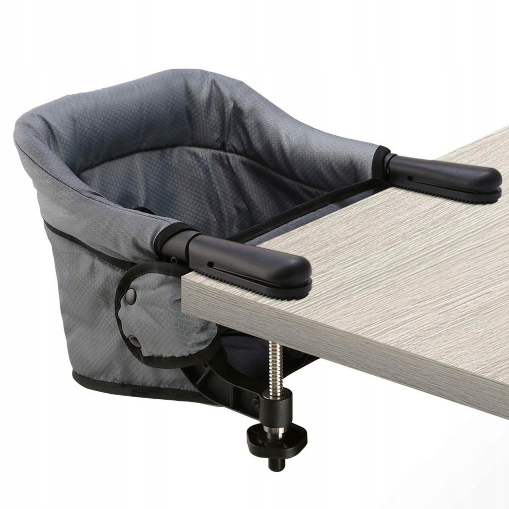 Toogel przenośne szare krzesełko mocowane do stołu