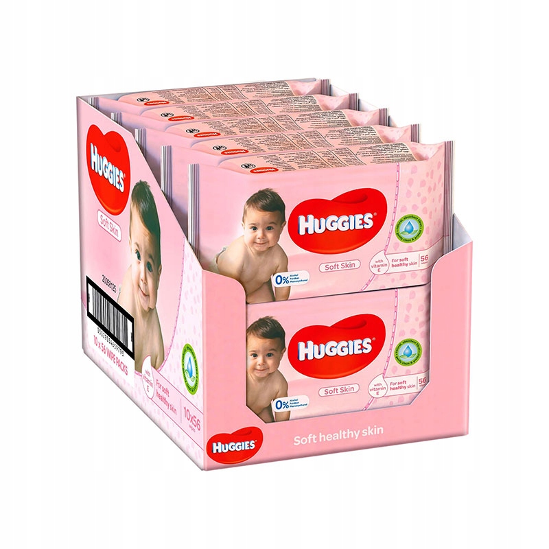 HUGGIES SOFT SKIN chusteczki z WIT E 10x56 szt