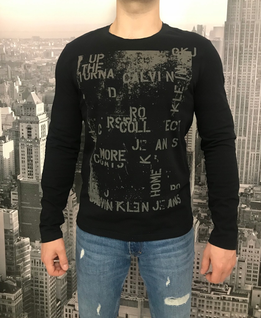 longsleeve Calvin Klein czarna koszulka męska r. M