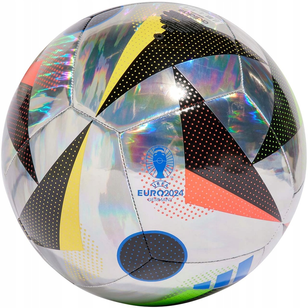 Piłka nożna Adidas Euro24 Fussballliebe Training Foil IN9368 r.5 srebrna