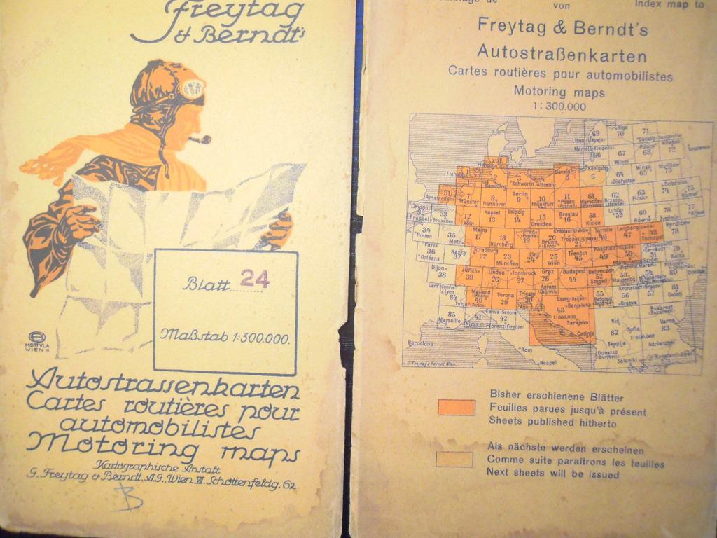 Mapa Linz-Salzburg 1930 Autostrassenkarten blatt24