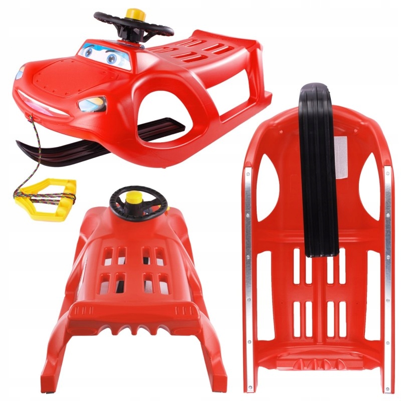 Sanki z kierownicą Zigi-Zet Control SANKI Zygzak Auta klakson sterowane RED