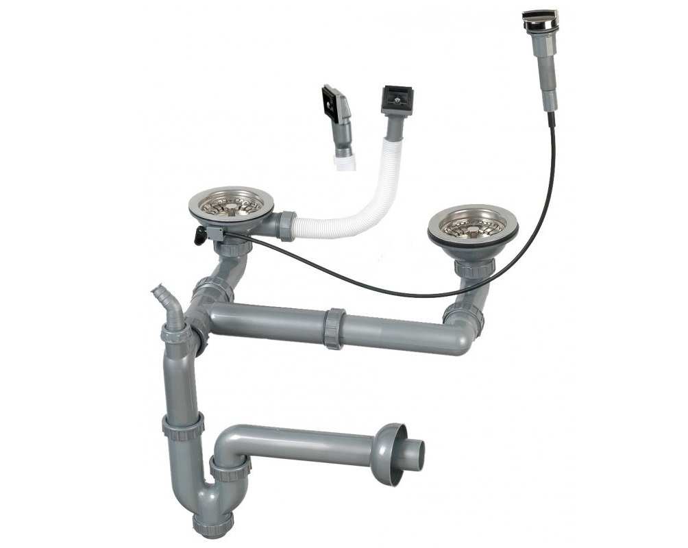 сифон для кухонной мойки ukinox s701. сифон для кухонной мойки двойной 31/2 с переливом. двойной сифон для кухонной мойки с переливом. сифон санакс для мойки большая горловина 8728. двойной сифон для мойки granfest.