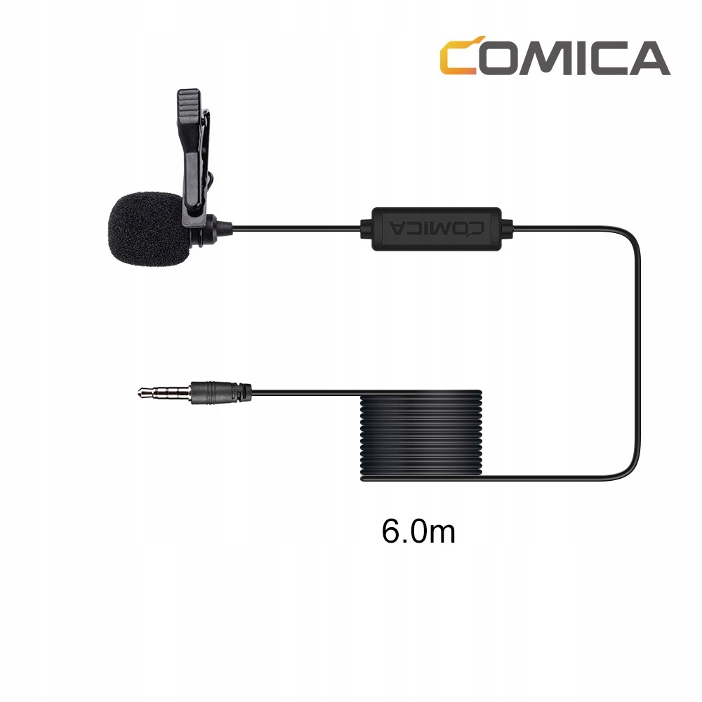 COMICA mikrofon krawatowy CVM-V01SP 6 m TRRS