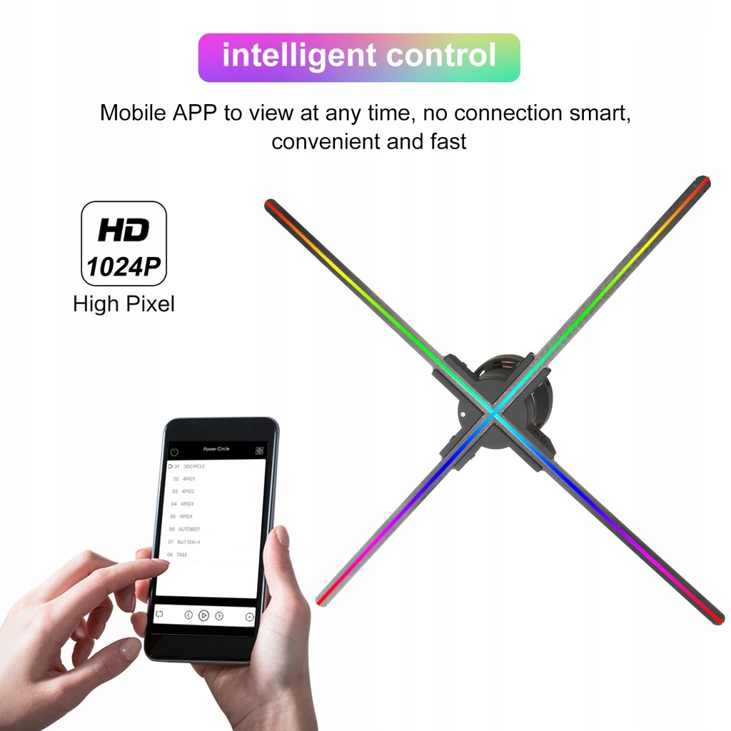 NOWOCZESNA FORMA REKLAMY HOLOGRAM 3d LED FUN ZOBACZ ZOBACZ