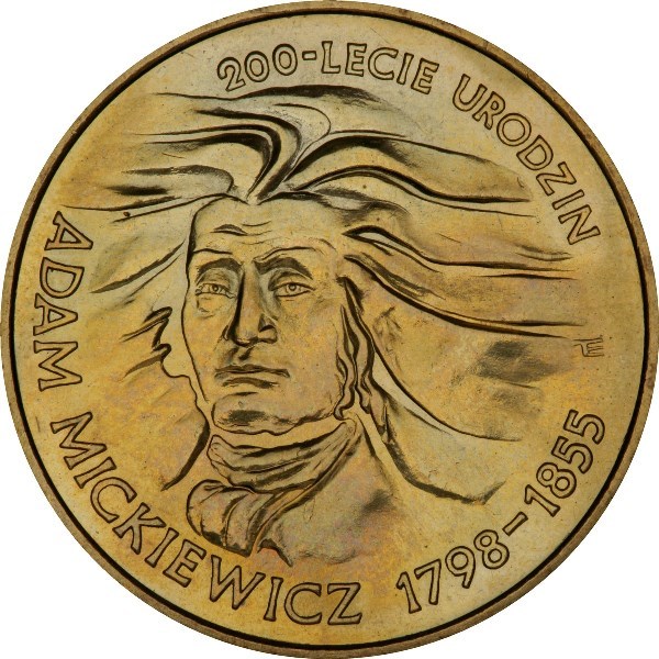 Moneta 2zł 200-lecie Urodzin Adama Mickiewicza