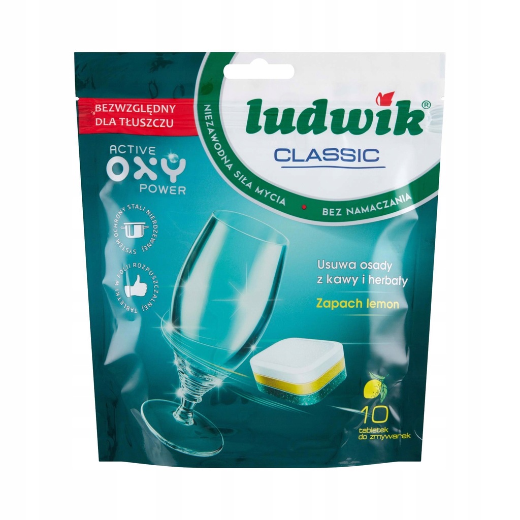 Ludwik Classic Lemon Tabletki do zmywarek 180 g (1