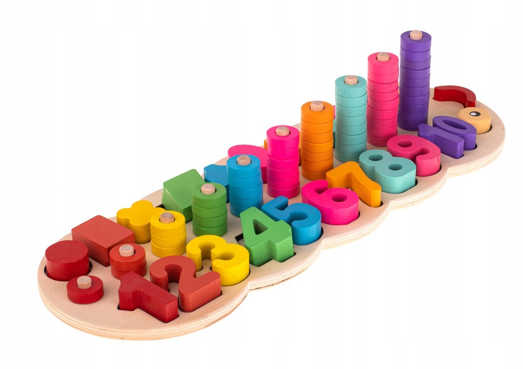 Zabawka edukacyjna drewniana dopasuj kształty