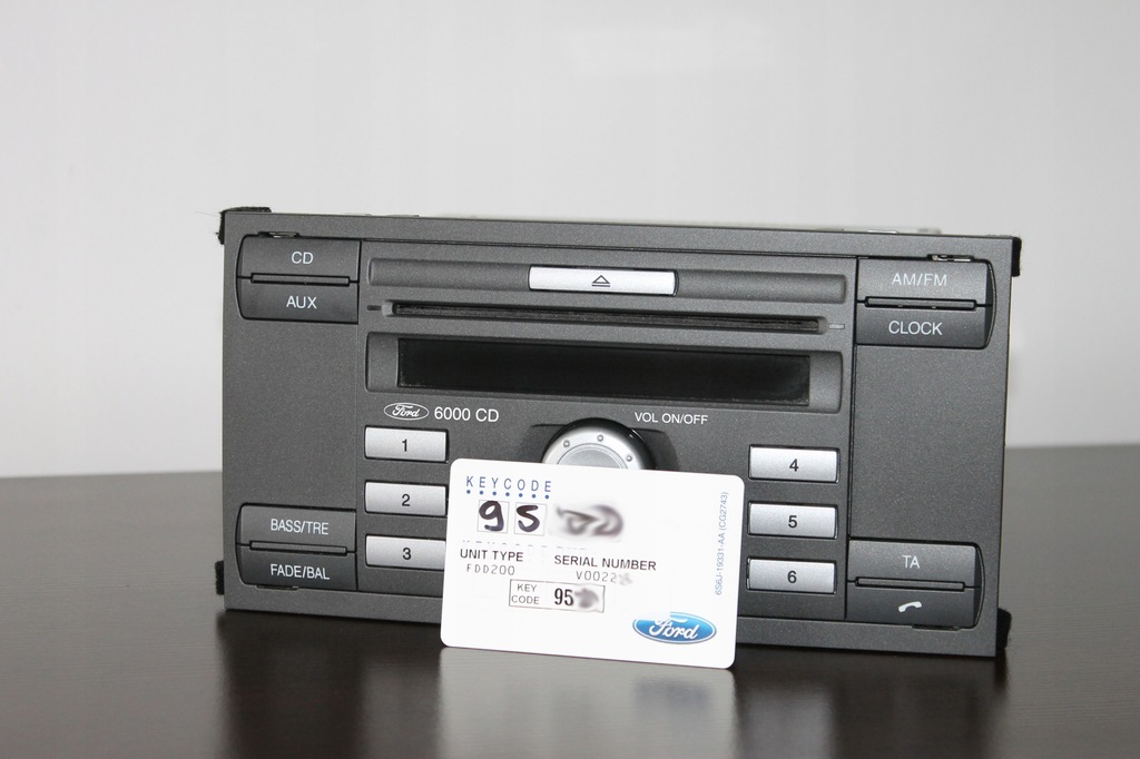 RADIO FORD 6000 CD AUX + KOD C-MAX FOCUS