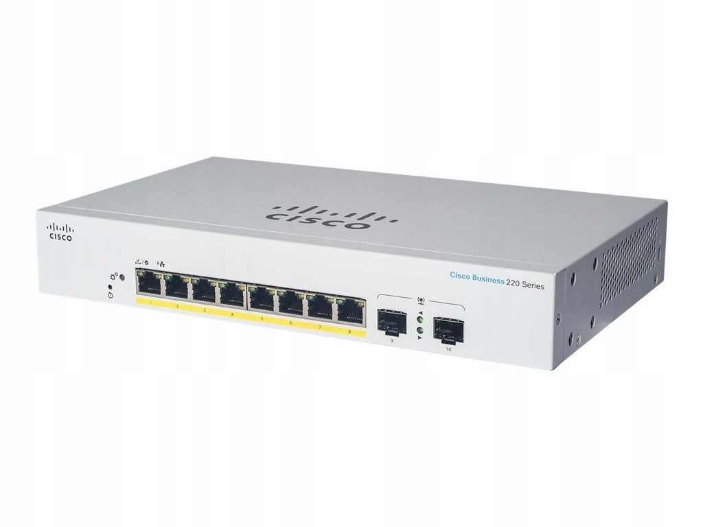 CISCO Business Switching CBS220 Smart 8-port Gigabit 2x1G SFP uplink