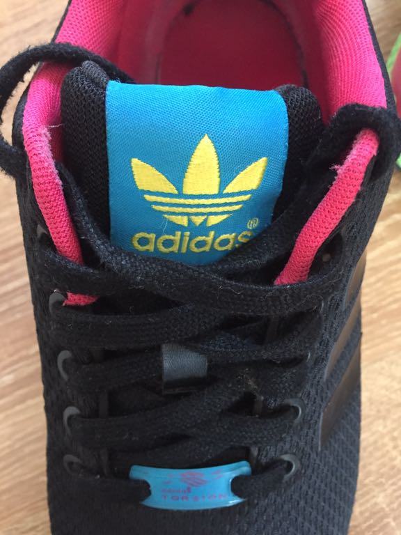 闇 ADIDAS ZX FLUX CZARNE KOLOROWA PODESZWA 37 - 7347440384