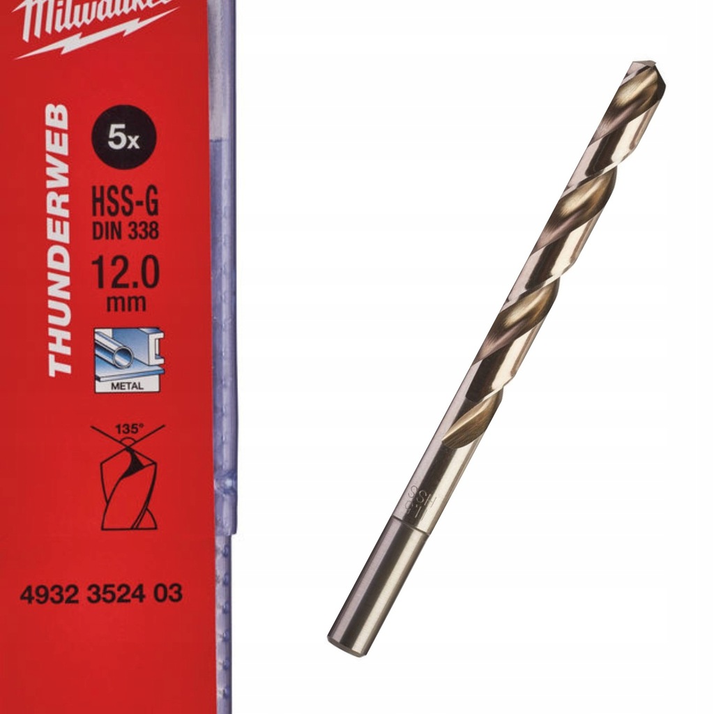 Wiertło do metalu HSS-G fi 12,0 mm Milwaukee 1 szt