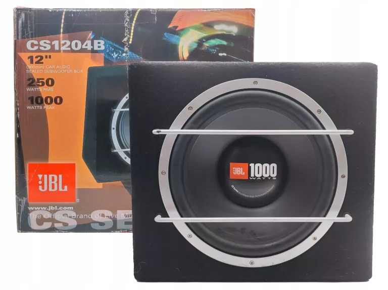 SKRZYNIA BASOWA Z SUBWOOFEREM JBL CS1204B 14342882498 oficjalne