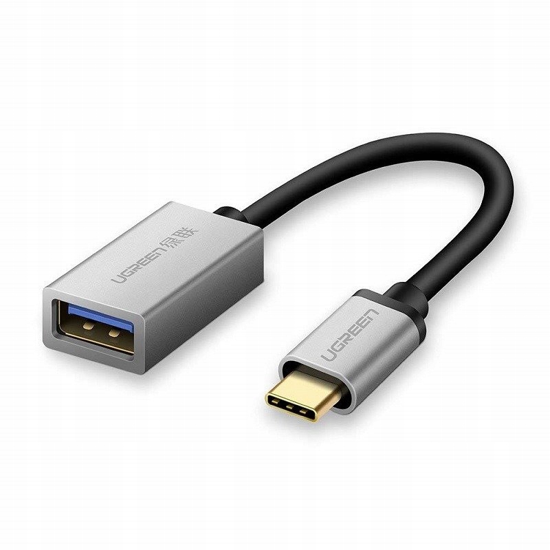 Adapter OTG USB-C 3.0 UGREEN (aluminiowy) czarny