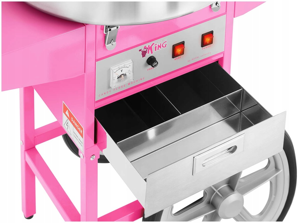 MASZYNA DO WATY CUKROWEJ DUŻA MISA 52 cm Z WÓZKIEM - 5869448786