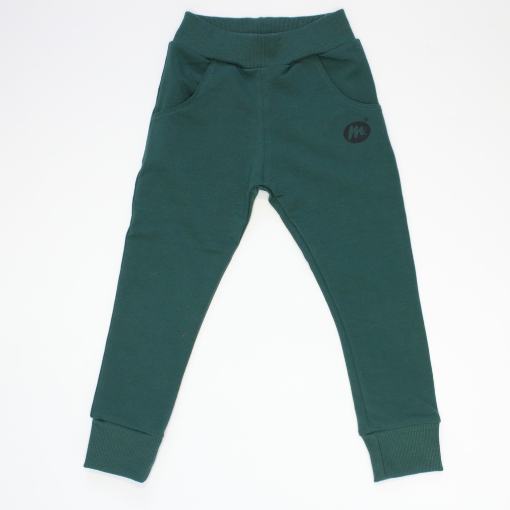 Spodnie dresowe SPORT MROFI zielony butelkowy 110 (4-5 Lat) Zielony