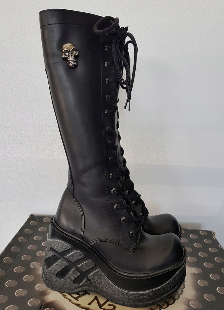 BUTY ROCKOWE damskie r 36 skóra NEW ROCK 7840714507