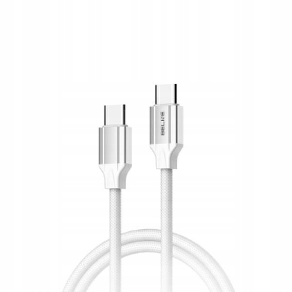 Beline Kabel 65W USB-C/USB-C 1m biały/white BLNCWC03