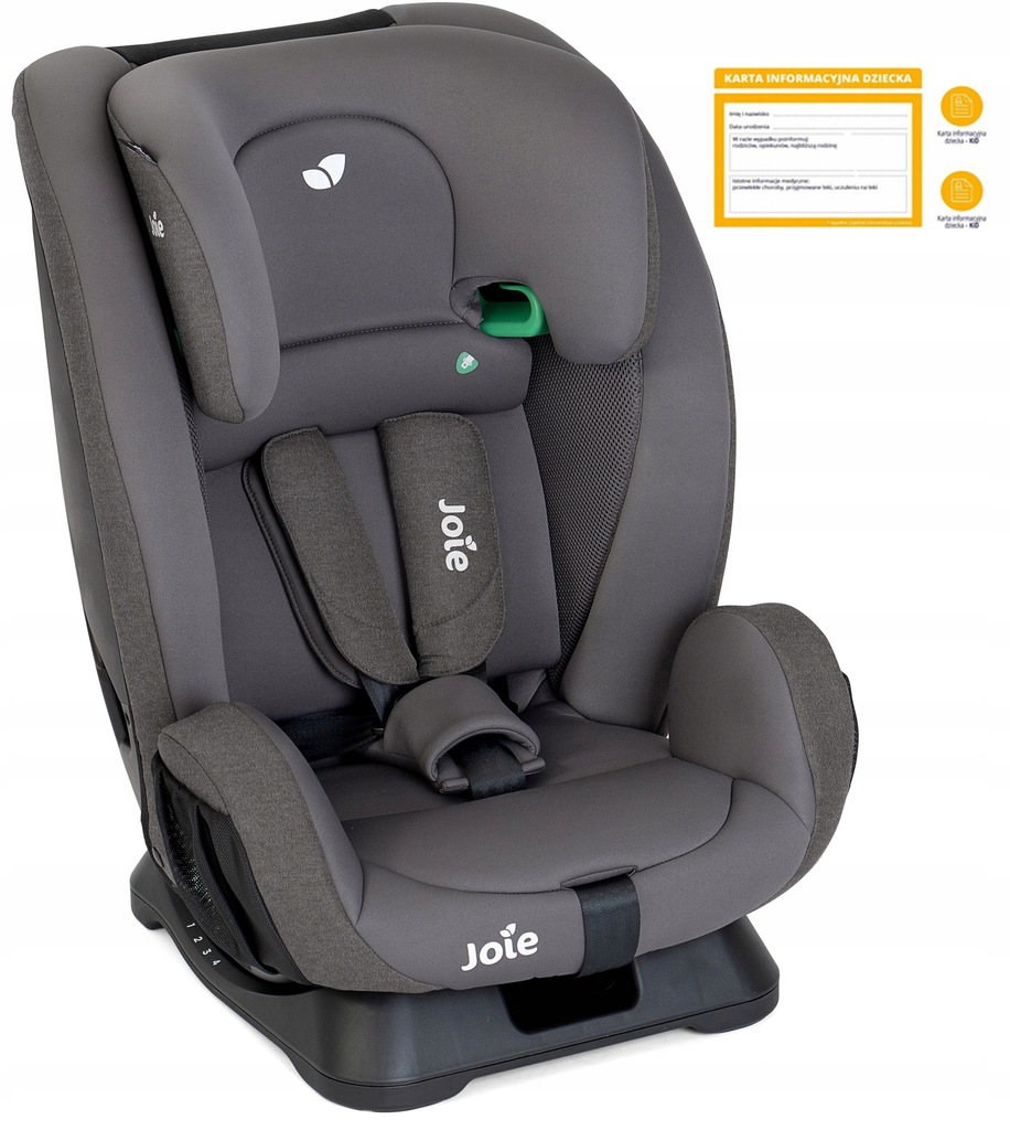 FOTELIK JOIE FORTIFI R129 I-SIZE 76-145cm PRZÓD PASY kol. THUNDER
