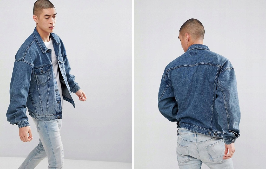 F001C28 KURTKA JEANSOWA OVERSIZE DENIM KATANA M