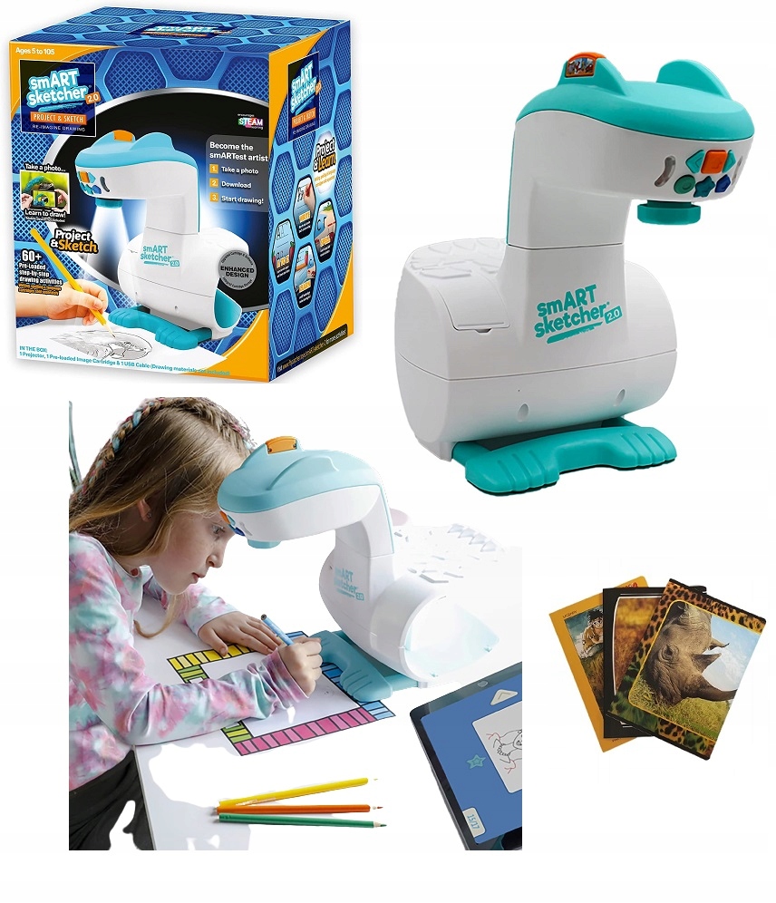 SMART SKETCHER 2.0 Projektor do rysowania + Karta 11232935427