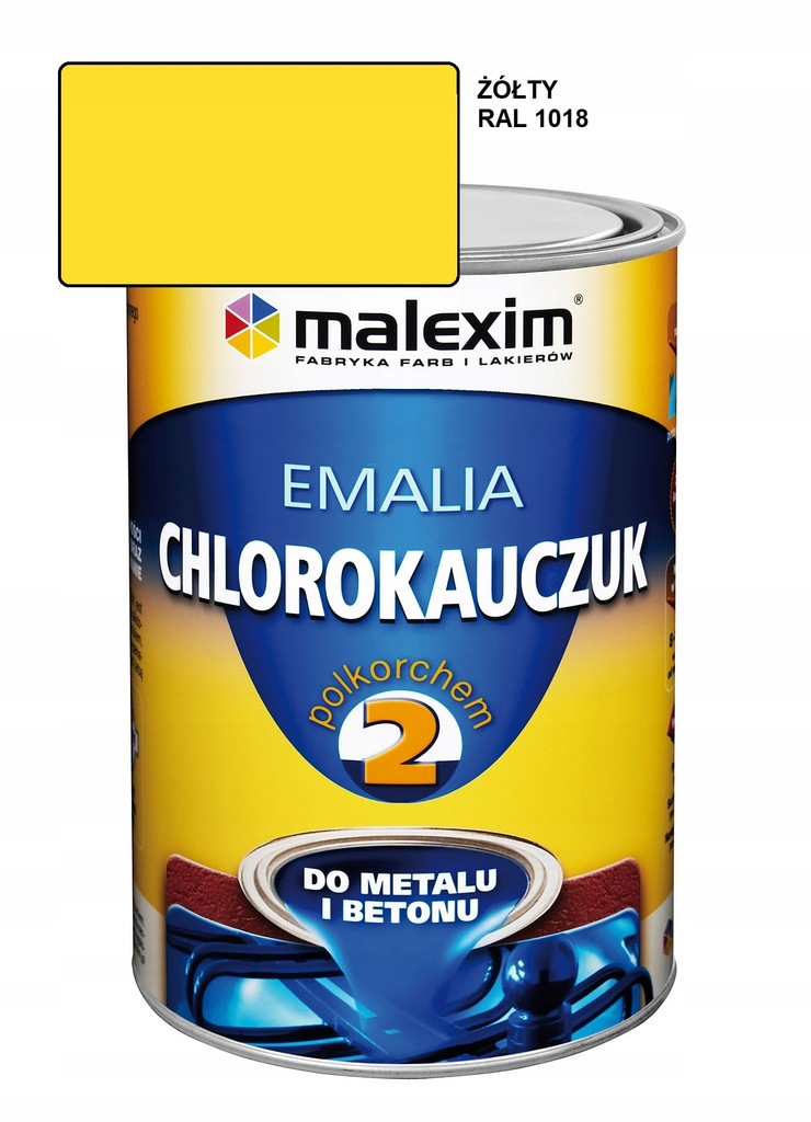 Chlorokauczuk POLKORCHEM 1L ŻÓŁTY RAL 1018