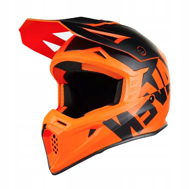 Kask Motocyklowy Cross Enduro Raven pomarańczowy