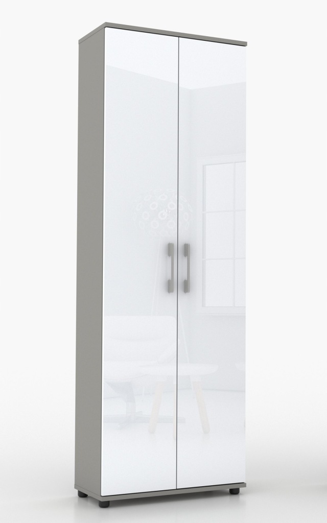 Regał szafa biurowa G 60 2d Szary połysk 60 cm Szary Arktyczny 53 cm Biały
