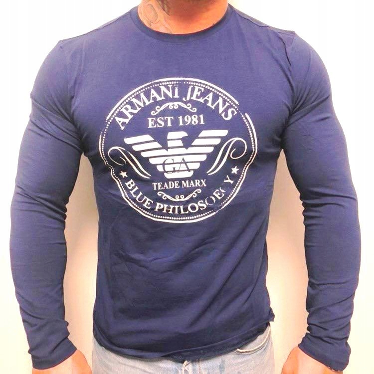 T_SHIRT ARMANI JEANS TRADE MARK EST 1981 BLUE - L