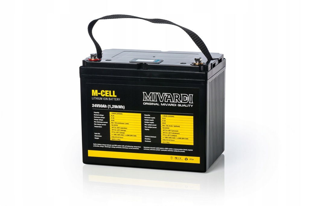 Mivardi - Lithium battery M-CELL 24V 50Ah + 10A charger