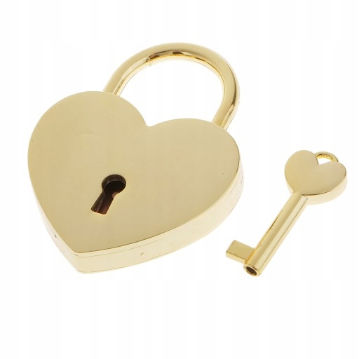 Kłódka w kształcie serca z kluczem