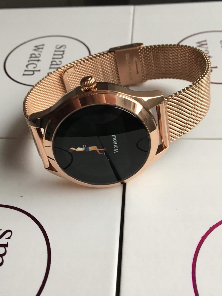 SmartWatch DAMSKI ZŁOTY PRESTIGE kroki puls PL 3KO 7854096898