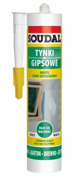 SOUDAL AKRYL LEKKI SZPACHLOWY MALARSKI BIAŁY 280ml
