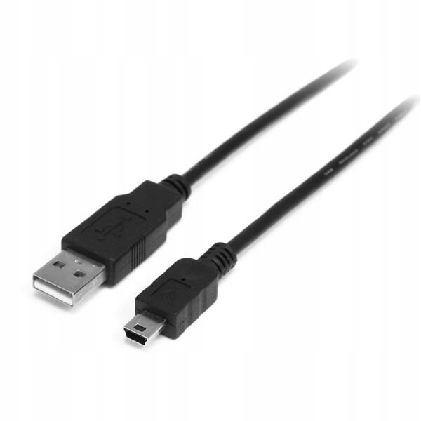 StarTech.com 2m, USB 2.0 A/Mini USB B, M/M kabel USB USB A Mini-USB B Czarn