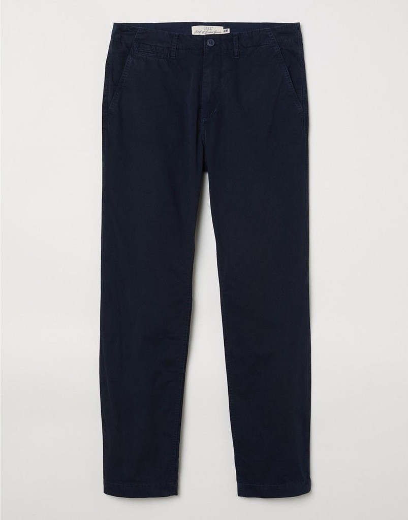 11R058 H&M__XXZ GRANATOWE SPODNIE CHINOS__W29