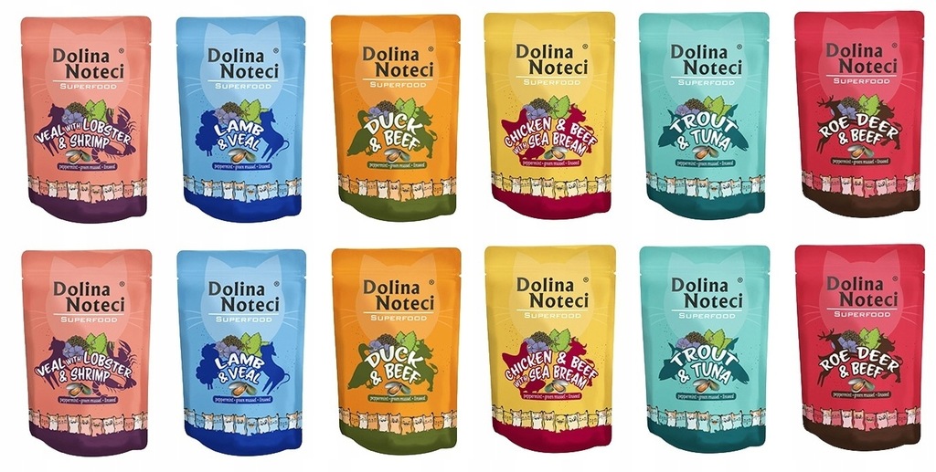 DOLINA NOTECI SUPERFOOD (6 smaków) ZESTAW MIESZANY 12 x 85 g