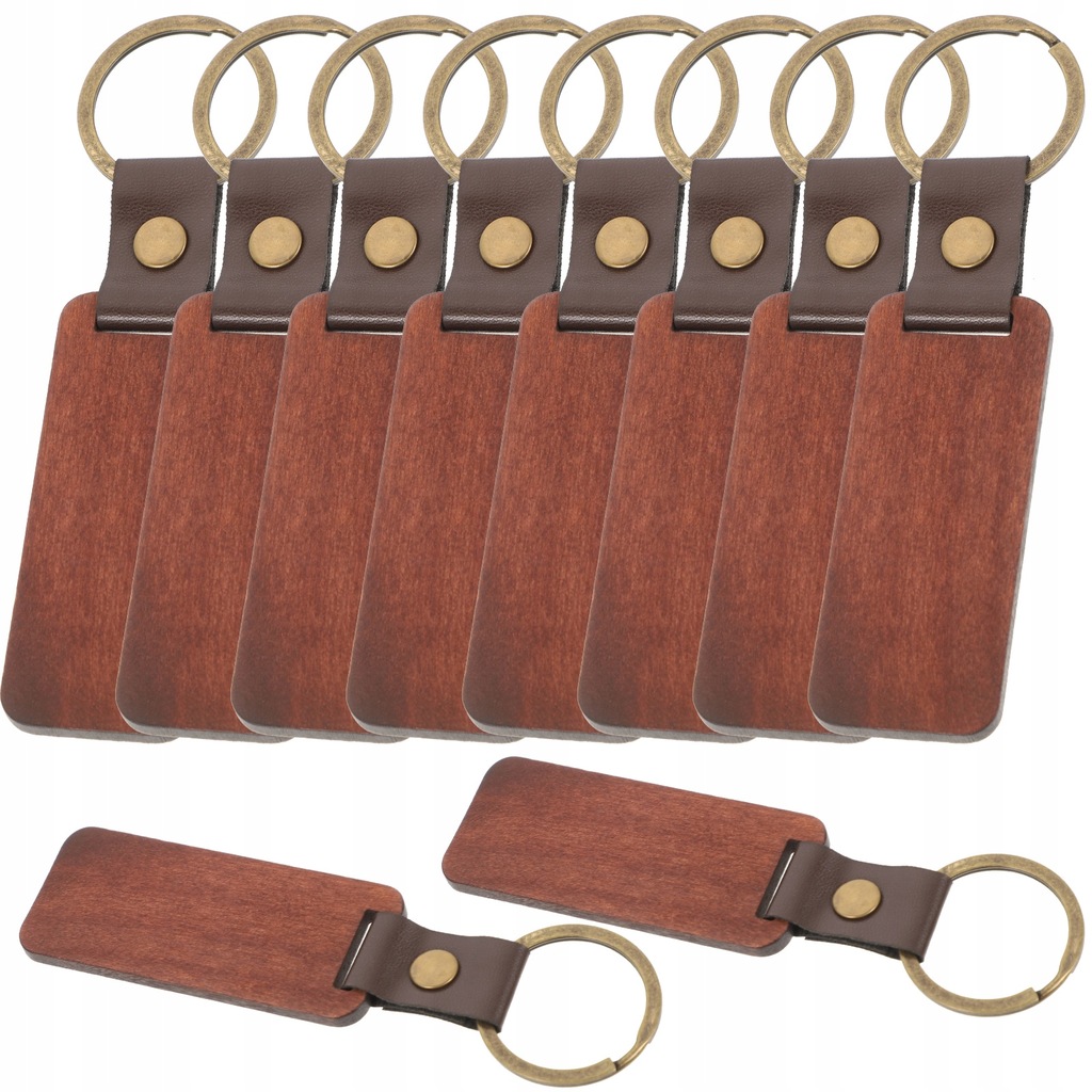 Wooden Keychain Purse DIY 10 Pcs