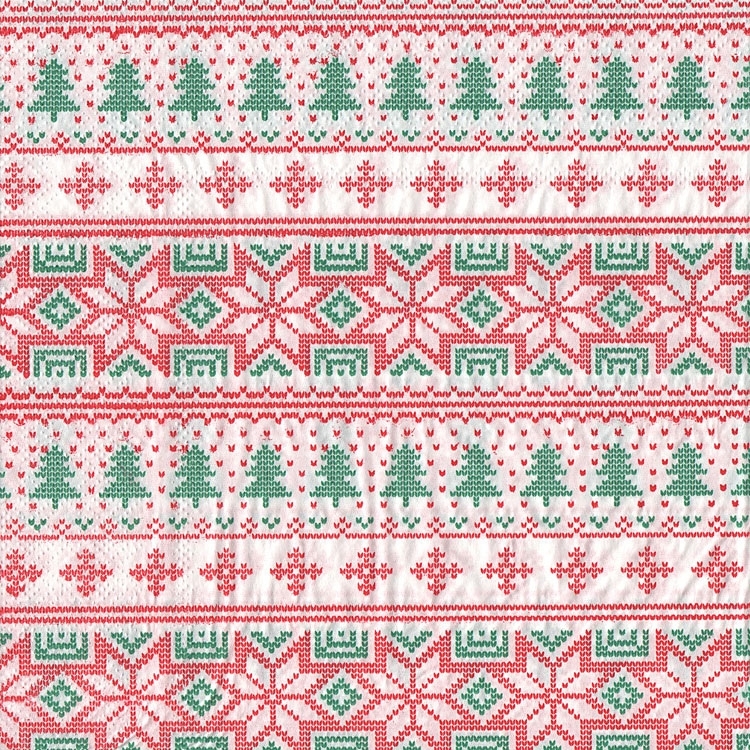 SERWETKI świąteczne sweterkowy wzór decoupage 2szt