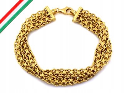 Złota bransoletka 585 gruby łańcuch