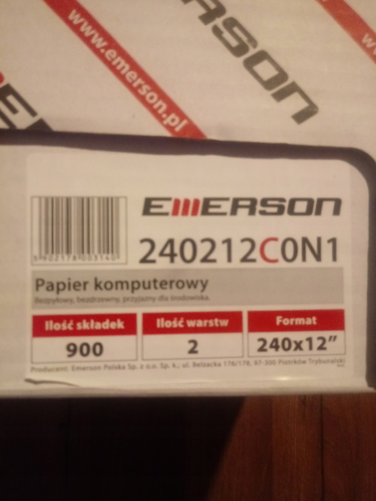 Papier komputerowy składanka Emerson 240212C0N1