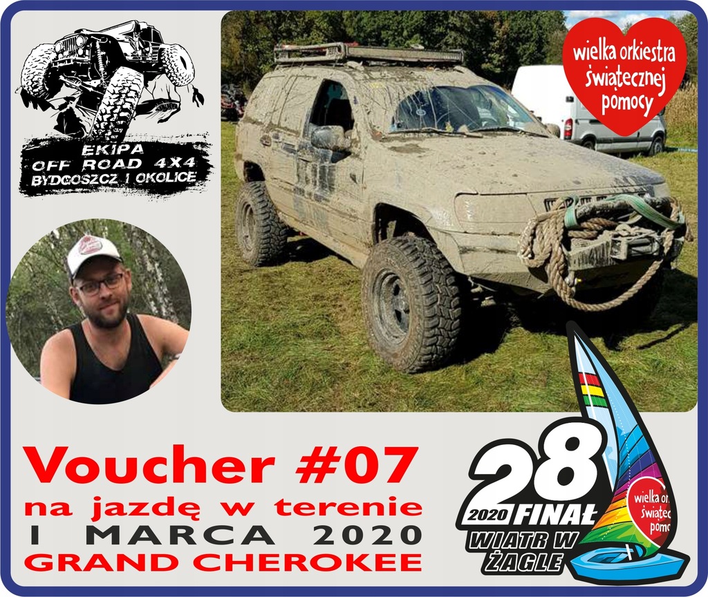 Voucher #7 na jazdę w terenie Jeep Grand Cherokee