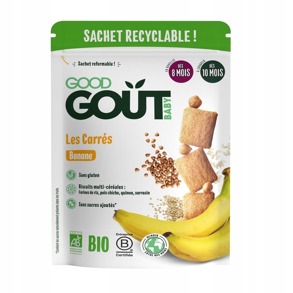 Kosteczki bananowe Good Gout 9m+ 50g