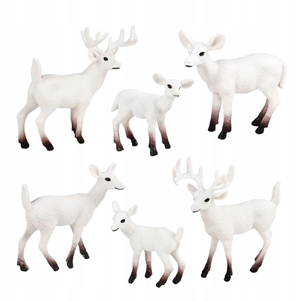 6Pcs Forest Animal Deer Figures Creatures