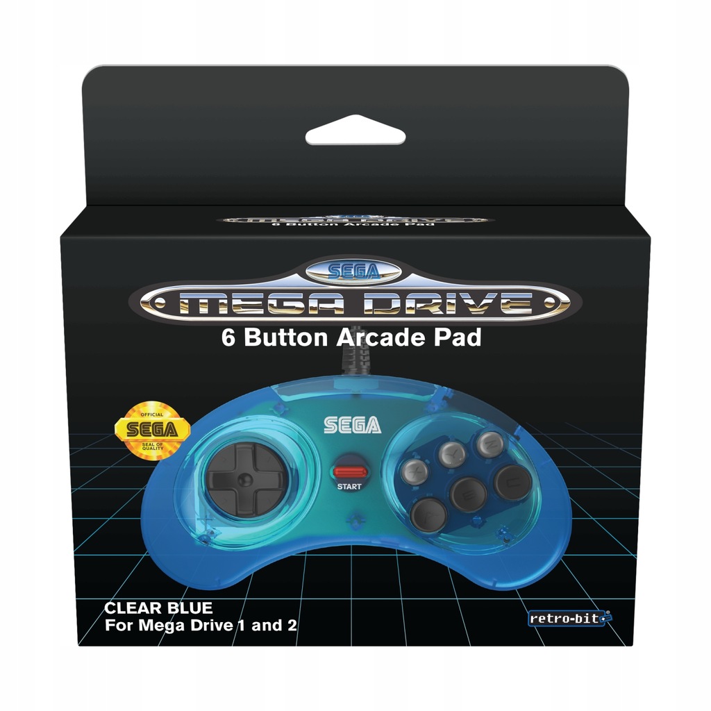 SEGA Mega Drive 1&2 Official Pad Clear Blue