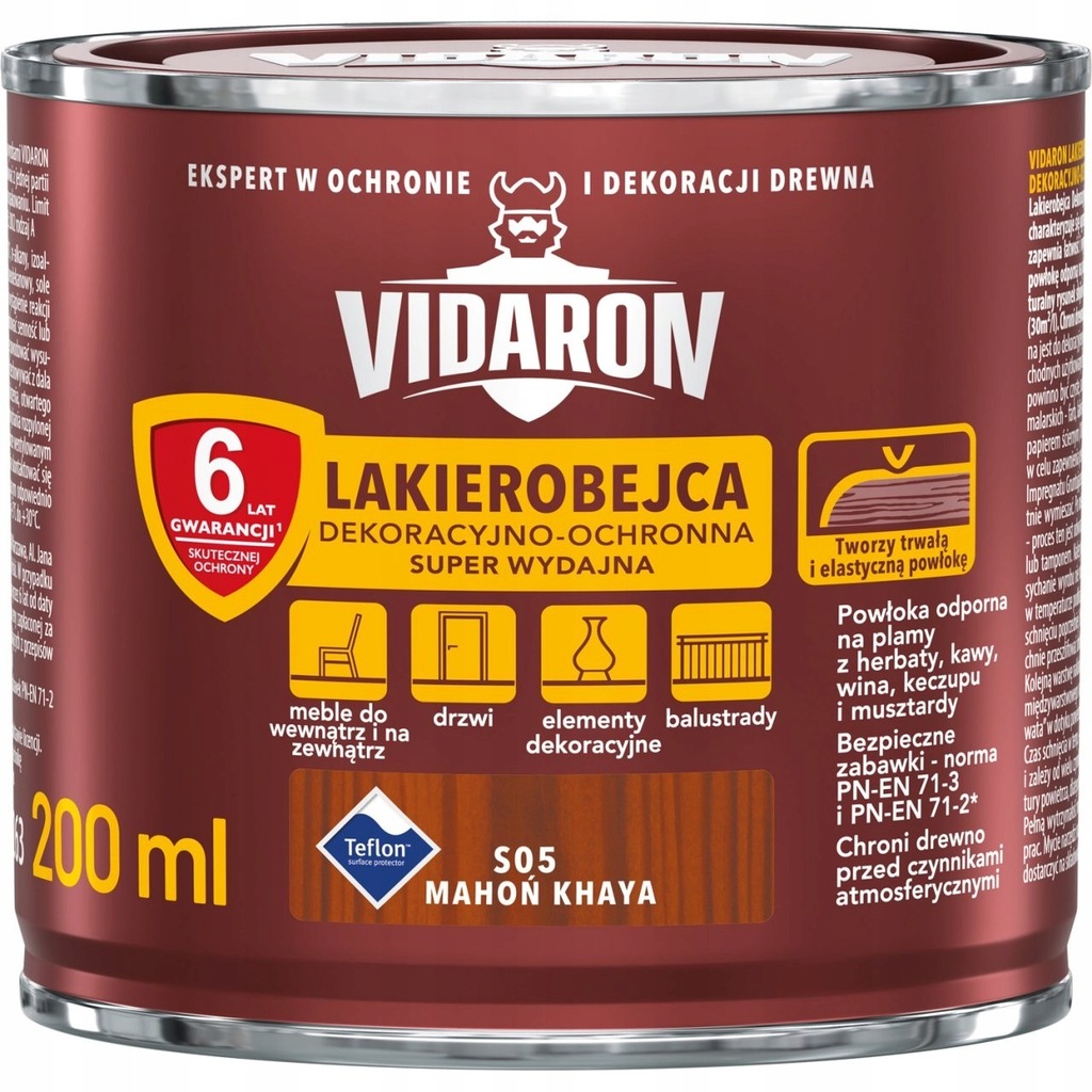 VIDARON Lakierobejca 0,2L MAHOŃ KHAYA S05
